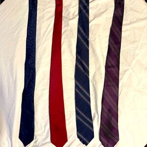 John Varvatos Men's Tie Collection - Navy, Red, and Purple